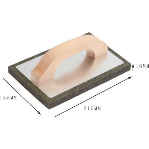 Hot sale 215*135mm Supper Fine Cement Plastering Rubber Sponge Grout Float Tile Hand Trowel Tools w/ Wood Handle