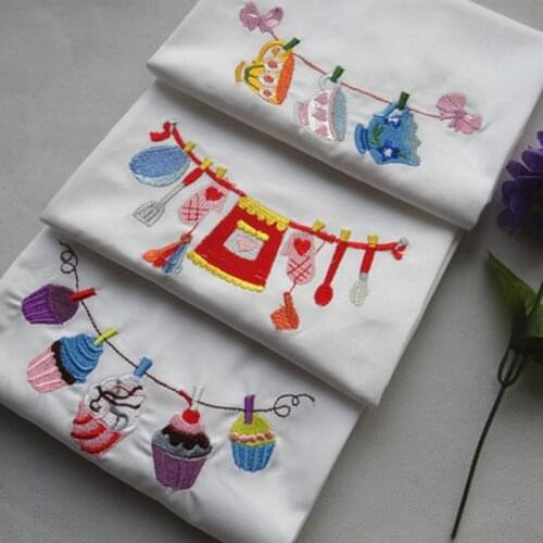 Embroidered cloth Napkins for wedding Home Kitchen Cotton Tea Towels on the tabel 45*70cm