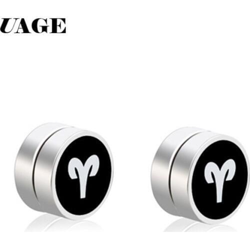 UAGE Simple Women Men Imitation Aries Magnetic Stud Earrings for No Hole Ear Studs earing earings earring punk
