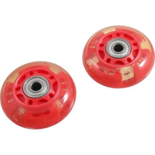 1 Pair 8mm Dia 608ZZ Bearing Inline Scooter Skating Skate Wheel Red