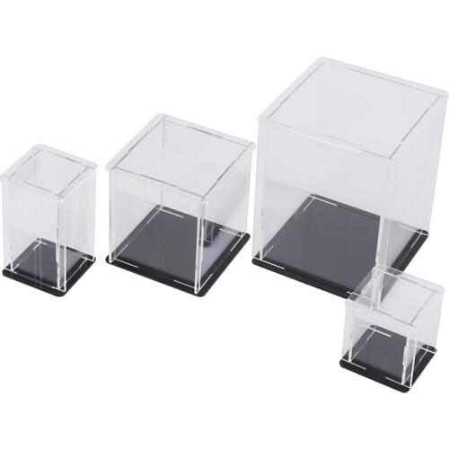 1Pcs Acrylic Display Case Self-Assembly UV Dustproof Toy Protection Clear Cube Box