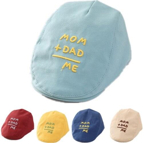 5Colors Children Berets Boys And Girls Leisure Personality Letter Hat Cotton Kids Peaked Cap Babys Accessories
