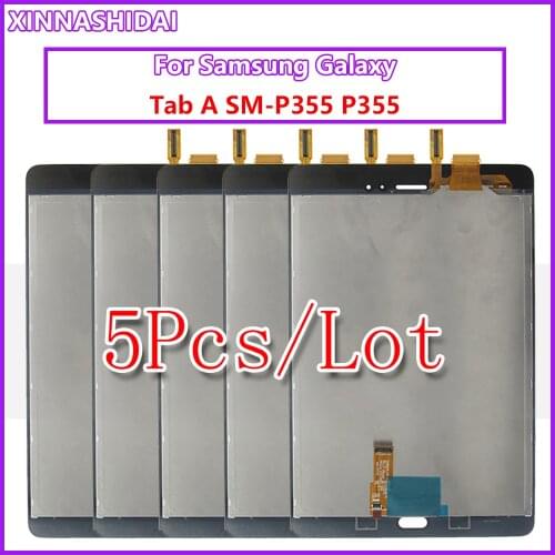 5PCS/TOUCH SCREEN DIGITIZER WITH LCD DISPLAY FULL ASSEMBLY REPLACEMENT FOR SAMSUNG GALAXY TAB A 8.0 P350 P355