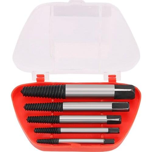 5Pcs/set Practical Tools Damaged Screw Extractor Convenience Drill Bit Set Screw Extractor Set Broken Bolt Remover