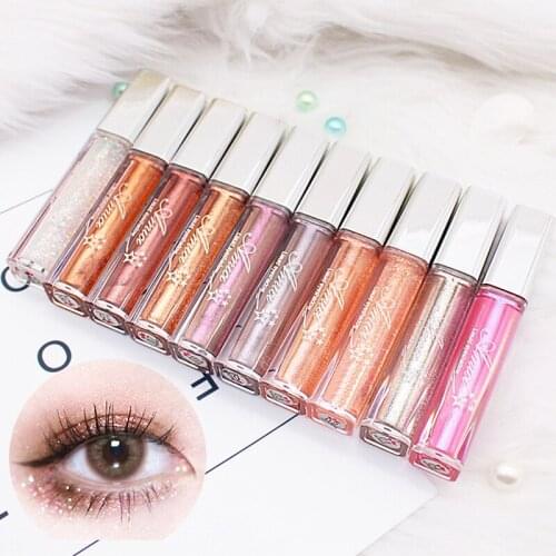 8 Colors Liquid Glitter Eyeshadow Pencil Shimmer Eye Shadow Shiny Fairy Comestic Waterproof Glitter and Glow Eye Makeup y1