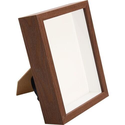 8inches 3D Hollow Photo Frame Specimen Wood Frame store content box butterfly Dragonfly Dry Flower Home Decoration Gift