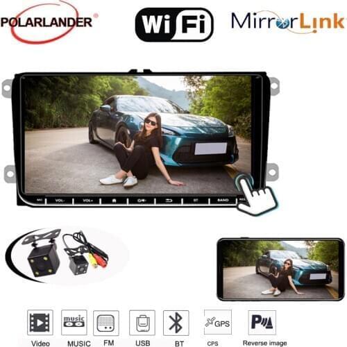 9''2 Din GPS Android Car Radio for VW/Seat+Carplay +CAM BT Siri Wifi FM Airplay
