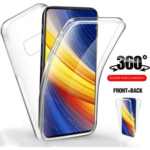 360 cover For Xiaomi Poco X3 Pro 6.67 inch Body Cover Front and Back Transparent Case for poco pocophone x3 nfc pro TPU Cover