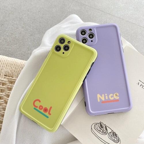 INS Hot fluorescent Shockproof transparent soft phone case for iphone 11 Pro Max XR XS Max 8 7 Plus trend silicone back cover