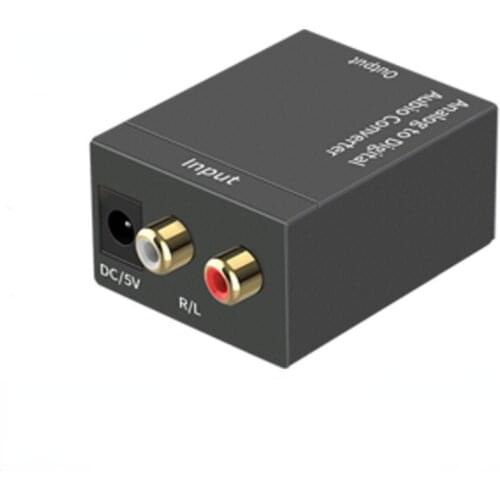 Digital Fiber Coaxial Audio Line Converter TV Computer 3.5-rpm SPDIF for Decoder