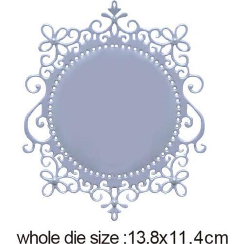 Flower Lace Edge Circle Frame Metal Cutting Die Stencils for DIY Scrapbooking Album Decor Embossing Hand-on Paper Cards 2020 New