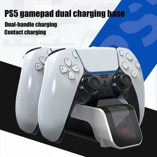 PS5 Dual USB Handle Fast Charging Dock Station Stand Charger for PS5 Game Controller Joypad Joystick