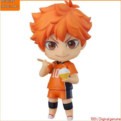 100% Original: Shoyo Hinata #1411 Q version figma Action Figure Anime Figure Model Toys Figure Doll Gift from Anime Haikyuu