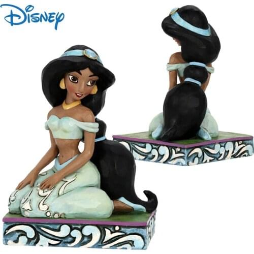 Disney Genuine Jasmine Princess Action Figure Resin Dolls Decor Cartoon Anime Figures Collection Model Toys Boxed Kids Gifts