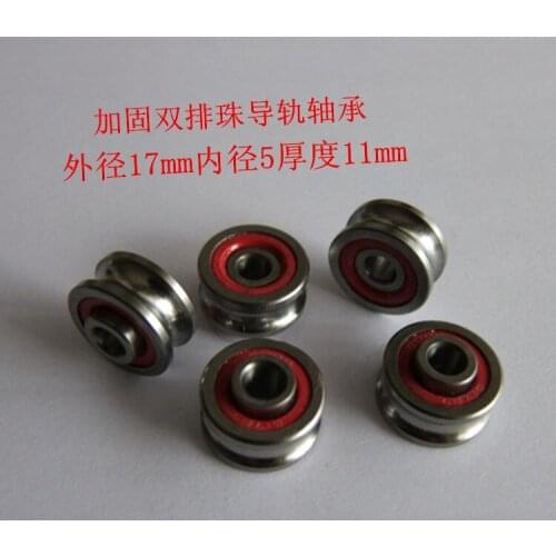Computer Embroidery Machine Parts Linear Guide Bearing Double Rows Ball Diameter 17mm Inner Diameter 5mm Thickness 11mm