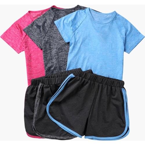Summer Kid Clothing Set Quick-Drying Suit Boy Sports Sets Girl T Shirts Shorts 2Pcs Tracksuits Running Outfit Workout Sportswear