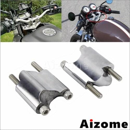 Motorcycle 2" Rise Handlebar Rise Handlebar Heighten Block 1" 25mm Handle Bar For Harley Sportster XL1200X Forty-Eight 2010-2017