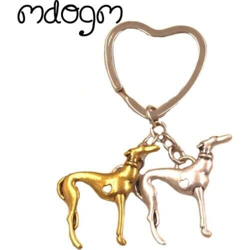 2019 New Cute Greyhound Dog Animal Purse Handbag Handmade Pendant Keychain For Bag Car Women Men Key Ring Love Jewelry K137