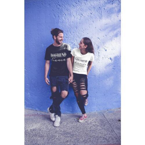 Skuggnas New Arrival Boyfriend Fiance Girlfriend Fiancee Matching Shirts Mr and Mrs Couples T-shirt Engagement Gift