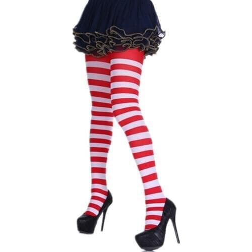 New Fashion Women Ladies Striped High Waist Skinny Casual Tights Female Autumn Winter Tights Black Yellow Green