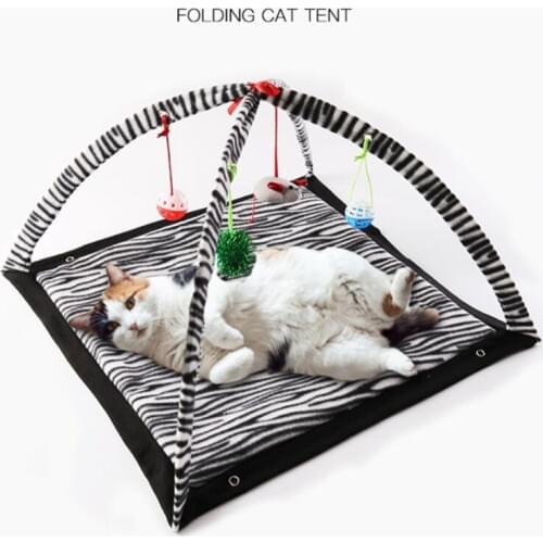 Pet Cat Tent Dog Bed Cat Toy House Portable Foldable Pet Teepee Toys Mobile Activity Pets Play Bed Cat Play Mat Blanket