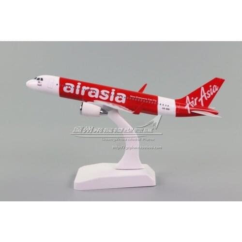 19cm Plastic Air Asia Airbus 320 A320 HS-BBI Airlines Airplane Model Airways Plane Model Aircraft Red Kids Gifts Toy