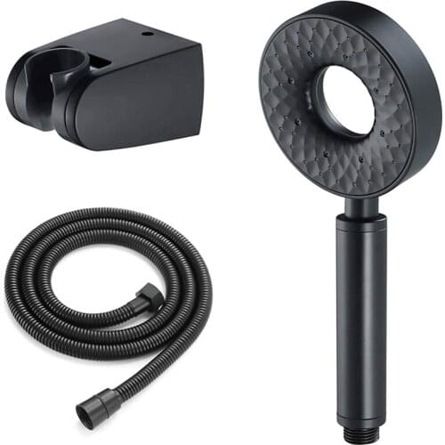 Handheld Shower Head Set ABS Water Saving 3 Functions Hand Shower Head With 1.5M Stainless Steel Hose And ABS Holder