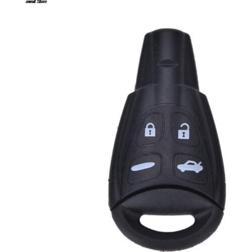 Replacement 4 Button Remote Key Fob Case Cover Shell Pad + Insert For SAAB 93 95
