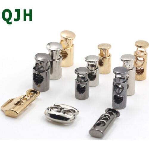 10pair Metal Color Stopper DIY Apparel Sewing Accessories Metal Clamp Stopper Cord Lock Toggle Clip Stopper Rope lock