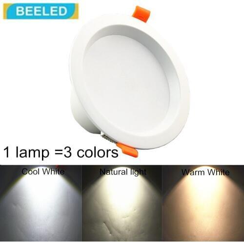 LED Downlights smart lamp led bulb 5W 7W 9W changable 3colors SMD 5733 dimming LED ceiling lamp aluminum downlights smart lamps