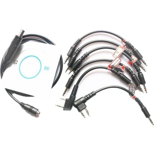 6 in 1 USB Programming Program Cord Cable For HYT ICOM Baofeng UV-5R UV5R Yaesu Radio 6in1