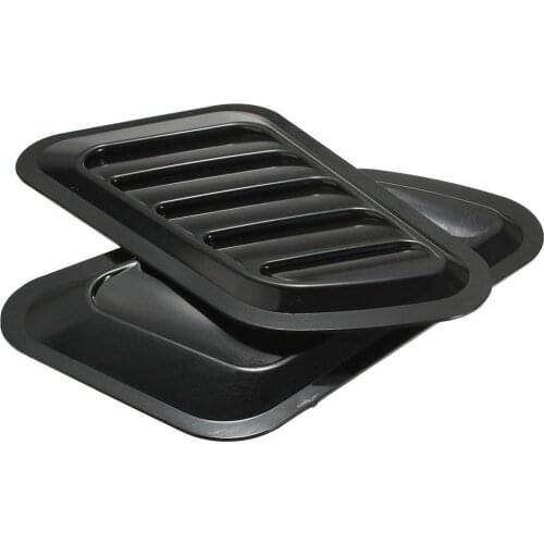 1 Pair Universal Car Front Bonnet Vents Hood Car Decorative ABS Plastic Air Flow Intake Scoop Turbo Bonnet Vent Cover