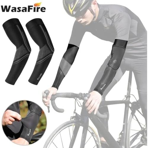 1 Pair Cycling Ice Silk Cuff Summer Breathable UV Protection Sleeves Cover Running Fishing Sport Protective Arm Warmers Sleeve