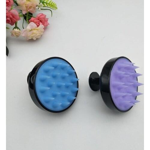1pc Handheld Massage Brush Silicone Scalp Shampoo Massage Brush Body Hair Washing Shower Brush Bath Spa Slimming Massage Comb U2
