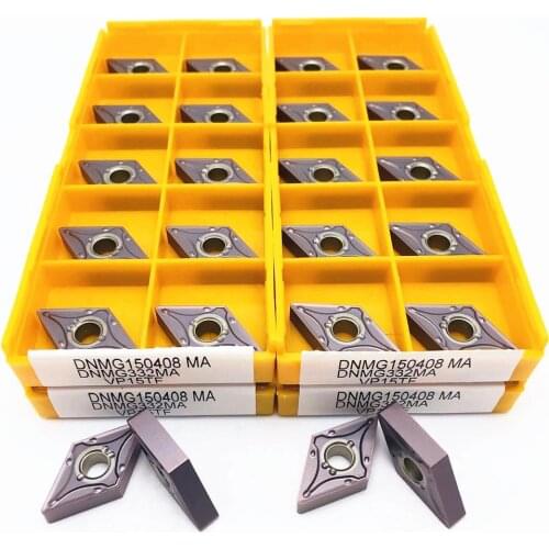 10PCS Carbide DNMG150408 MA VP15TF External turning tool DNMG 150408 High quality lathe insert CNC tool DNMG turning tool
