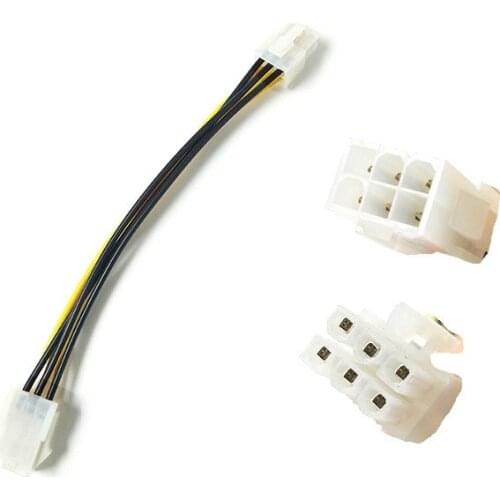 6Pin Power Supply Cable Graphics Card Power Extension Cable 6 Pin To 6 Pin Connector Male to Female Power Adapter