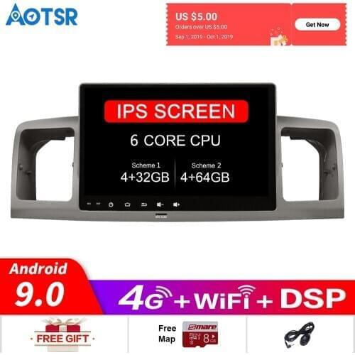 Android 9.0DSP Car GPS Navigation radio player For Toyota Corolla 2001-2006 Multimedia Radio Audio Player Headunit No DVD player