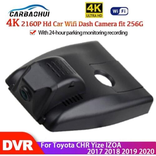 4K Car Wifi DVR Driving Video Recorder Front Dash Cam APP Control Function HD 2160P For Toyota CHR Yize IZOA 2017 2018 2019 2020