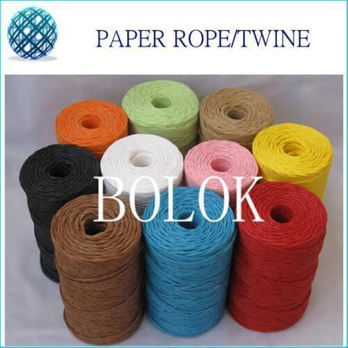 Free shipping 60pcs/lot mix colors Craft Paper Raffia Ribbon Paper String Paper Twine Paper Raffia For gift wrap
