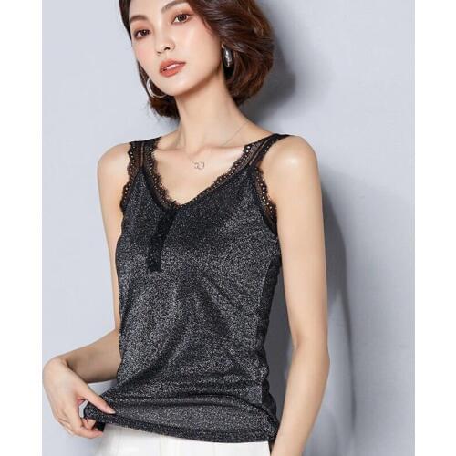 Sleeveless Women Spring Summer Style Lace Blouses Shirts Lady Casual V-Neck Lace Blusas Tops DD8070
