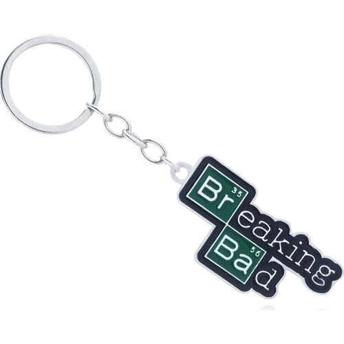 TV Series Breaking Bad Letters Design Logo Alloy Key Chains Keychain Keyfob Keyring Key Chain Accessories