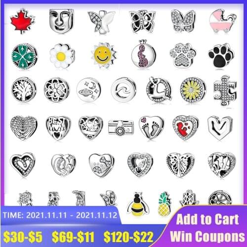 New 925 Sterling Silver Charms multiple styles Clip beads Fit Original reflection Bracelet For Women Fashion Jewelry making