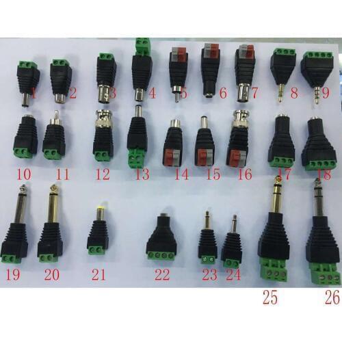 CCTV AV Phono RCA Male Jack Video AV Balun 2.5mm 4 Pole Stereo Male to AV Screw Terminal Stereo Jack 2.5 mm male 4 pin Terminal