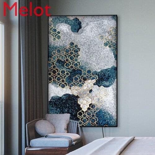 Mosaic Tile Background Wall Puzzle Glass Paper-Cut Picture Mosaic Hallway Corridor Living Room Background