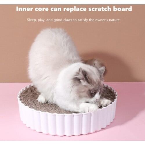 Cat scratching board ripple funny cat toy round cat pad cat scratching board bowl-shaped scratching pet supplies