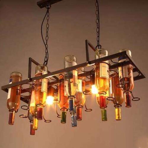 Creative Loft Bar Restaurant Cafe bar living room decorative bottle personalized artistic designer pendant lamp