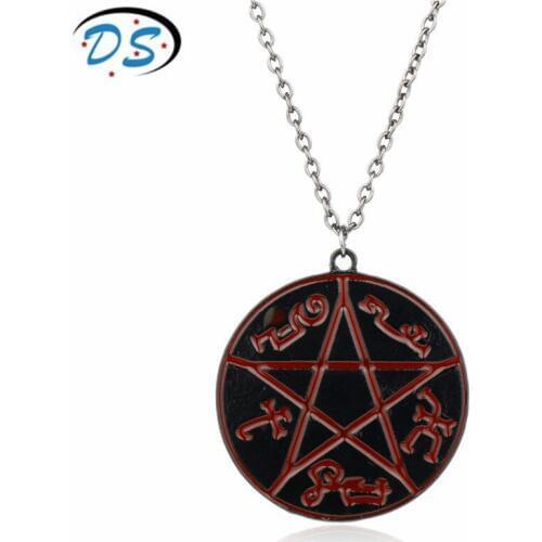 Supernatural Pentacle Pendant&Necklace Link Chain Neck lace Colar for Man Women