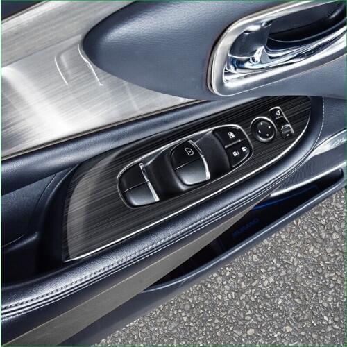 Left Hand Drive Car Interior Door Handle Armrest Window Lift Switch Panel Cover Trim For Nissan Murano 2015 2016 2017 2018 2