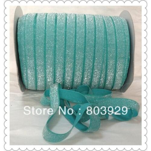3/8" Frosted Glitter Ribbon Sparkle Jade Ribbon Frosted Metallic Ribbon