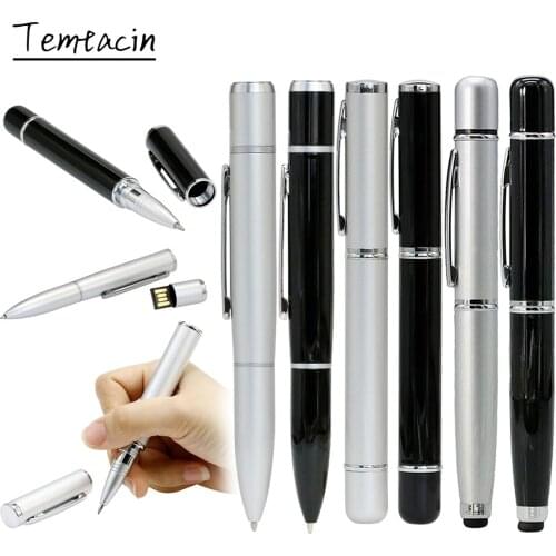 Metal Stylus USB 2.0 Flash Drive 8GB 16GB 32GB 64GB 128GB 256GB Ballpoint Pen Pendrives Usb Pen Stick Memory Stick Business Gift